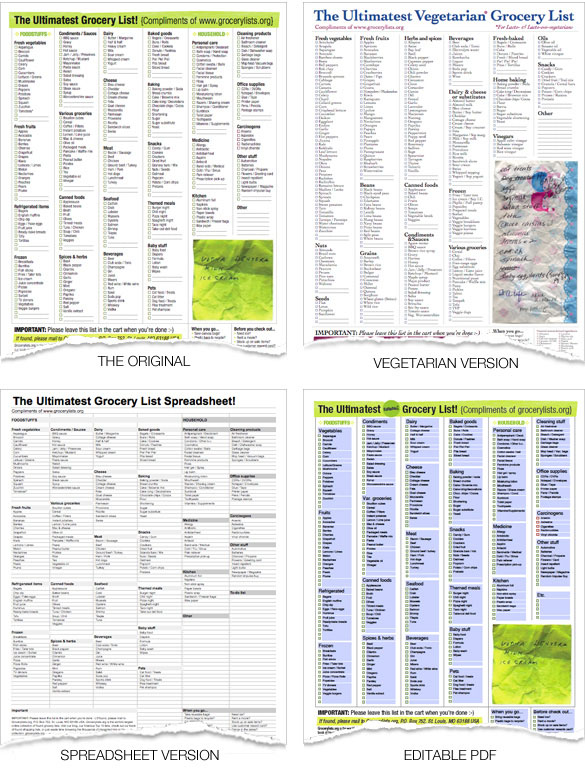 Grocery Shopping List Template from www.grocerylists.org